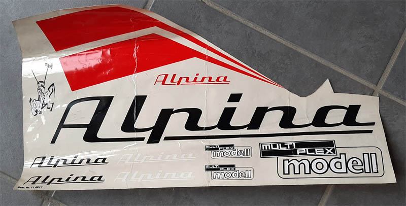 Une planche de déco originale incomplète Multiplex No. 4012 Alpina CS